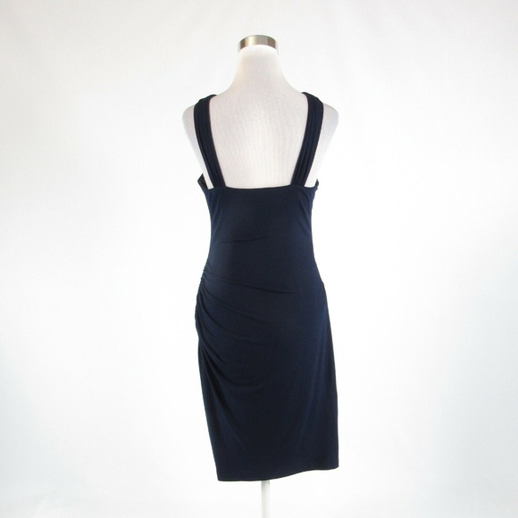 Navy blue DAVID MEISTER sheath dress 6 - Picture 7 of 8
